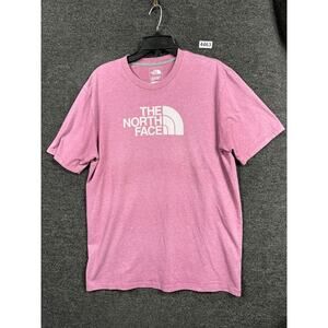 The North Face T-Shirt Womens Size L Pink Graphic Outdoor Crew Neck *READ